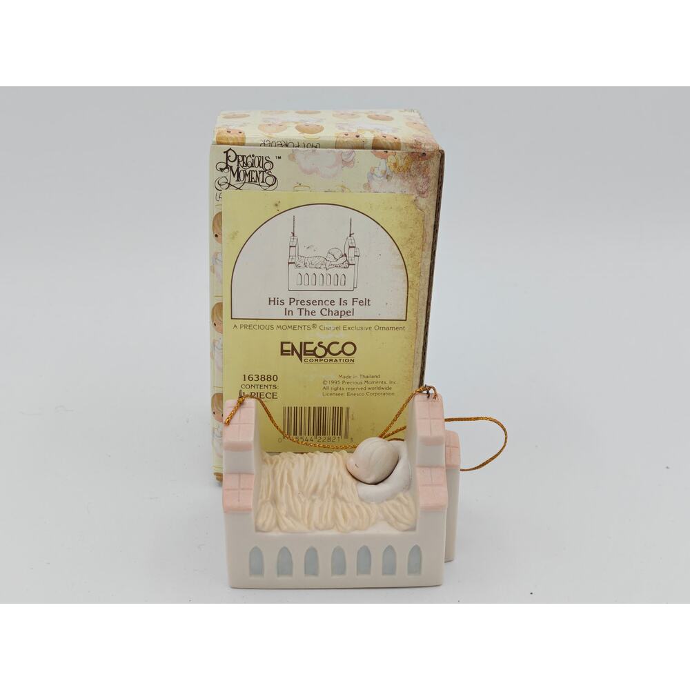 Precious Moments His Presence Is Felt In The Chapel Ornament 163880 1995 Enesco